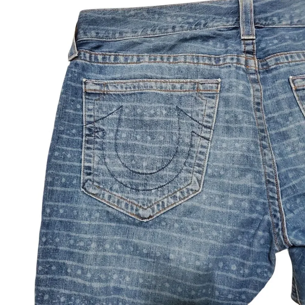 True Religion Y2K Geno Cut-Off Jean Shorts Jorts 36 Made in USA